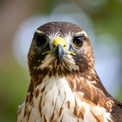Close-up hawk portrait