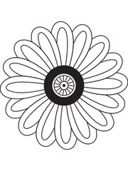 floral drawing. Art therapy coloring pages.Vector