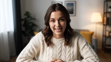 Student practicing public speaking virtual classroom session cinematic handheld remote learning lifestyle stock video. pupil rehearsing oration online lesson filmic portable distance - Powered by Adobe