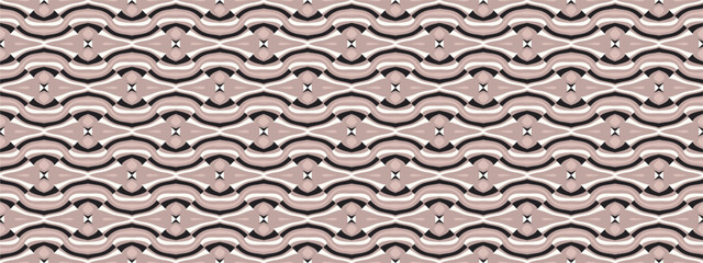 A timeless beige and black wavy geometric pattern with a subtle ethnic inspired design ideal for fabric or wallpaper applications.