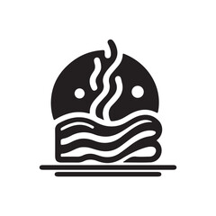 Bacon vector illustration on a white background.Simple design,perfect for various uses.