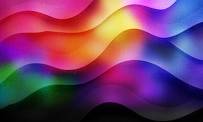 Obraz premium Abstract Rainbow Gradient Waves with Subtle Texture and Dark Background color