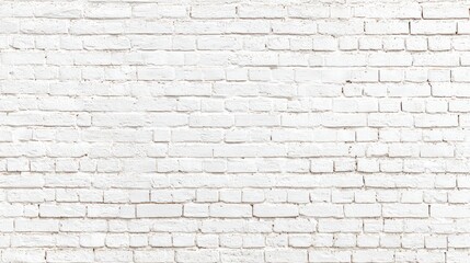 Plain White Brick Wall Background for Clean Design Projects