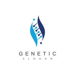 Genetic DNA logo vector and symbol