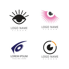 Stylized Eye logo vector symbol illustration element design