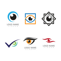 Stylized Eye logo vector symbol illustration element design