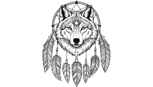 Wolf dreamcatcher