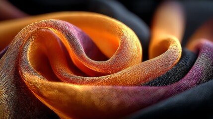 Fototapeta premium Swirling Fabric Abstract Gold, Brown, and Maroon Texture