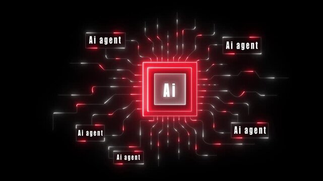 Ai tools or neon box. function for Agentic AI technology motion . Multi agent AI systems, Automate daily Tasks.Smart AI efficiency, Automate work.4k video Motion Graphic Animation.