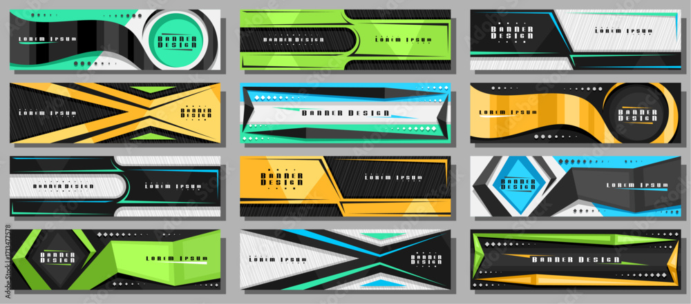 Poster vector set of header templates