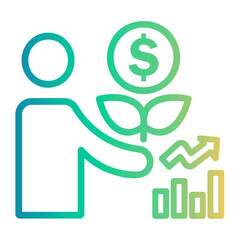 investor Line Gradient Icon