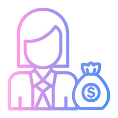 Obraz premium investor Line Gradient Icon