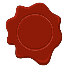 Red Seal Wax Stamp Illustration