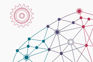 Digital data network connection vector abstract background