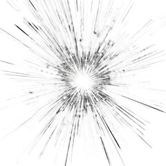 Obraz premium Ultra-dynamic abstract radial explosion with shattered fragments on a clean white background, creating a high-energy visual flux and modern impact