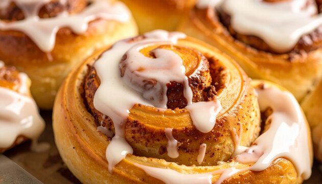 Delicious homemade cinnamon rolls with sweet icing glaze.