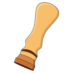 Illustration of a Wooden Seal Stamp