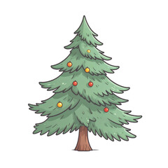 Obraz premium Festive Christmas tree decorated with colorful ornaments, symbolizing the spirit of the holidays
