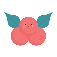 Vibrant Flat Design Cherry Fruit Vector Illustration
