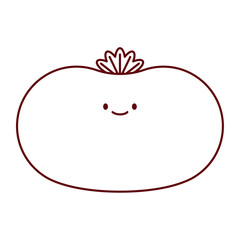 Tomato With Fork Flat Icon
