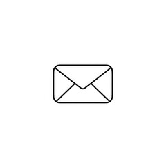 Line art mail icon with transparent background PNG and JPEG image for your business	