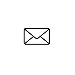 Line art mail icon with transparent background PNG and JPEG image for your business	