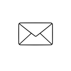 Line art mail icon with transparent background PNG and JPEG image for your business	