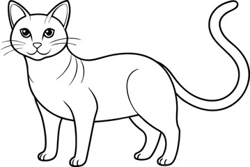 Cat Outline Vector Illustration. Cat Silhouette Collection - Minimalist Outline Vector Art