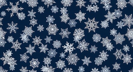Winter Wonderland Snowflake Pattern Background.