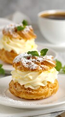 Delicious cream puffs