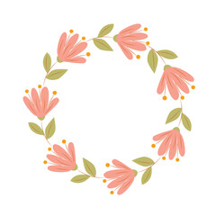 Watercolor floral frame. Beautiful wreath. Elegant floral collection with individual hand-painted summer flowers. Design for invitations, wedding cards, or greeting cards.