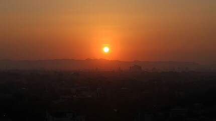 Obraz premium sunset in the mountains