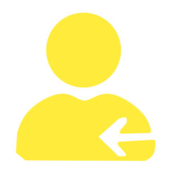 Yellow User Login Icon