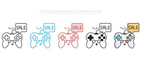 gamepad sale icon design with white background stock illustration © Graphicsmine