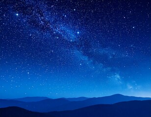 Obraz premium Starry night over mountains