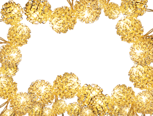 Frame Electrical wire lights emit a twinkling light cut out isolated transparent background