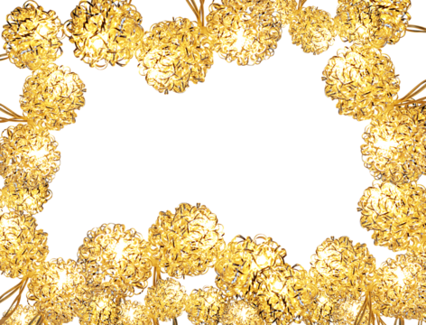 Frame Electrical wire lights emit a twinkling light cut out isolated transparent background
