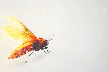Naklejka premium Firefly Beetle with Natural Light Glow