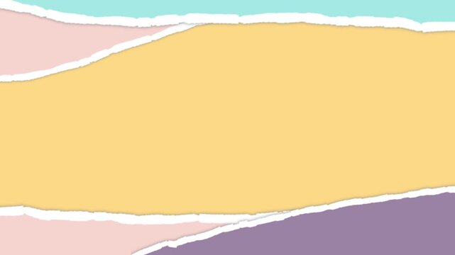 torn paper background with pastel color, flat paper design, ripped paper layers for simple background, copy space for text or logos