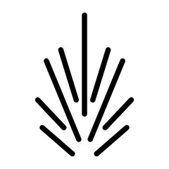 Fototapeta premium fireworks line icon