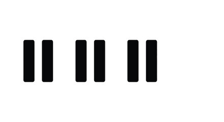 Abstract minimalist black bars arranged in repeating pattern on vector
