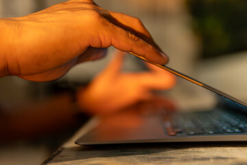 Modern business and financial trade concept with notebook, phone, and remote working lifestyle. Perfect for illustrating communication, call, digital work, and professional productivity anywhere.