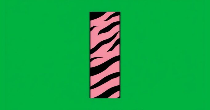 On glitch pixel fragments flickering around pink zebra panel while border pulsing to draw focus