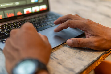 Modern business and financial trade concept with notebook, phone, and remote working lifestyle. Perfect for illustrating communication, call, digital work, and professional productivity anywhere.