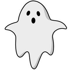 funny cartoon ghost for Halloween 