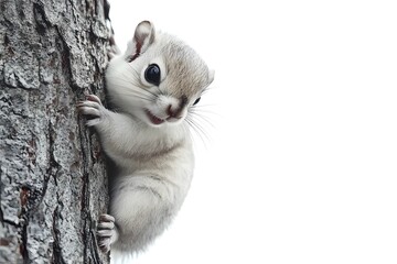 Adorable Flying Squirrel on Tree