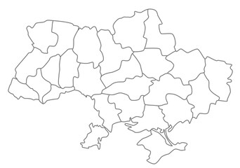 ウクライナ地図、線幅変更可、透過