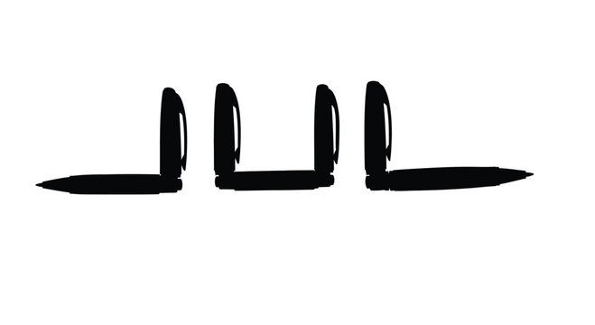 Handwritten bold black letter 'lul' symbol simple graphic element typography vector