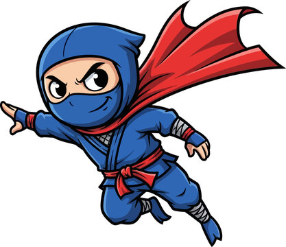 mini ninjas stealthy strike a cartoon adventure, isolated on transparent background