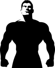 Fototapeta premium the silent strength of a determined champion, isolated on transparent background